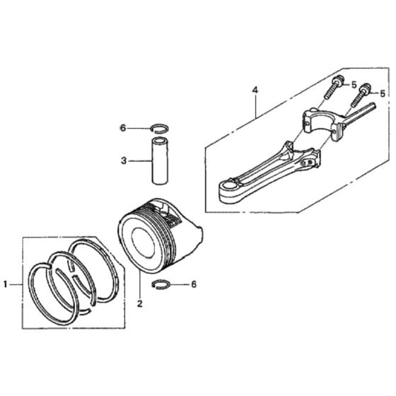 Piston for Honda HRX537C1 - HXEA Lawn Mower