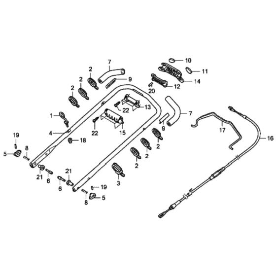 Handle Pipe for Honda HRX537C1 - VYEA Lawn Mower