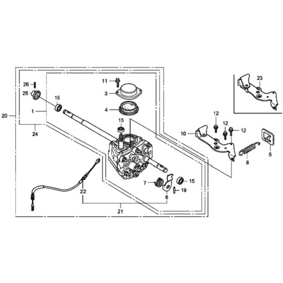 Transmission for Honda HRX537C2 - HZEA Lawn Mower