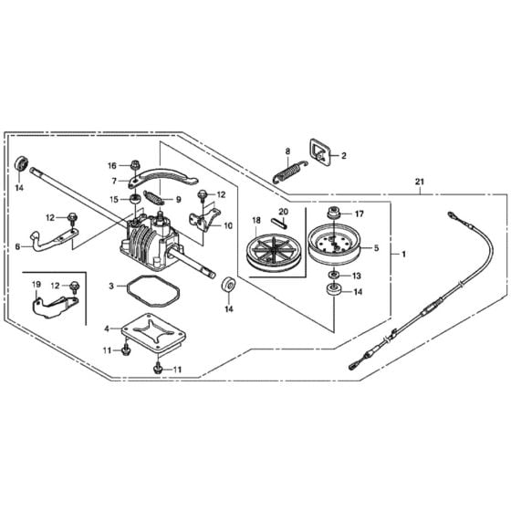 Transmission for Honda HRX537C2 - VKEA Lawn Mower