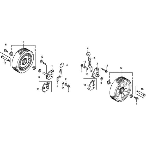 Front Wheel for Honda HRX537C2 - VYEA Lawn Mower