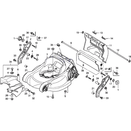 Cutter Deck Assembly for Honda HRX537 HXE Lawn Mowers