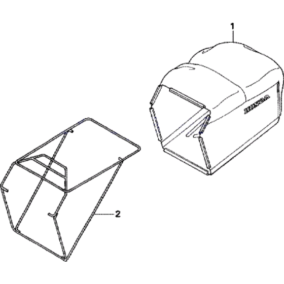 Grass Bag and Frame Assembly for Honda HRX537 HXE Lawn Mowers