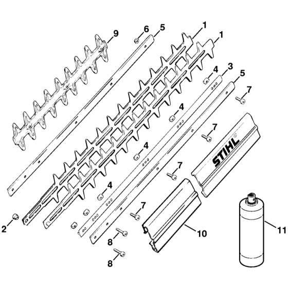 Stihl HS246 Hedge Trimmer 22" Blade Assembly 