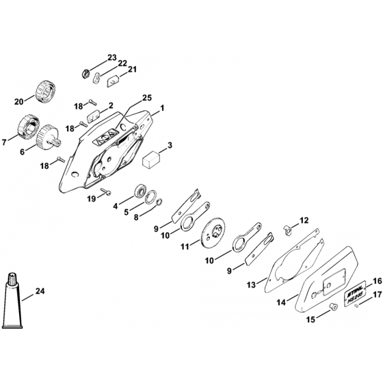 Stihl HS246 Hedge Trimmer Gearbox Housing Assembly 
