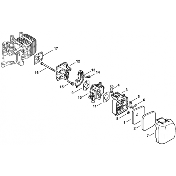 HS45 Air Filter Spacer Assembly
