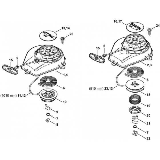 Stihl HS46 Hedge Trimmer Rewind Starter Assembly 