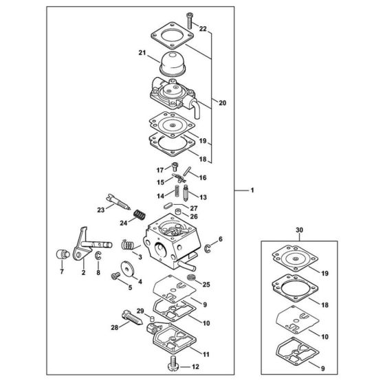 Carburetor for Stihl HS 80
