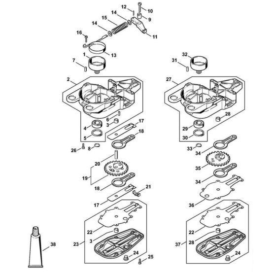 Gear Housing for Stihl HS 80