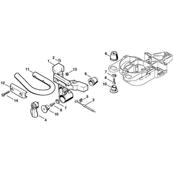 Stihl HS80 Hedge Trimmer Anti Vibration AV Carrier Assembly