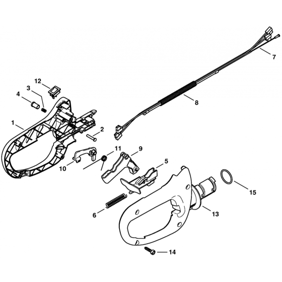 Stihl HS81 Hedge Trimmer Handle Assembly