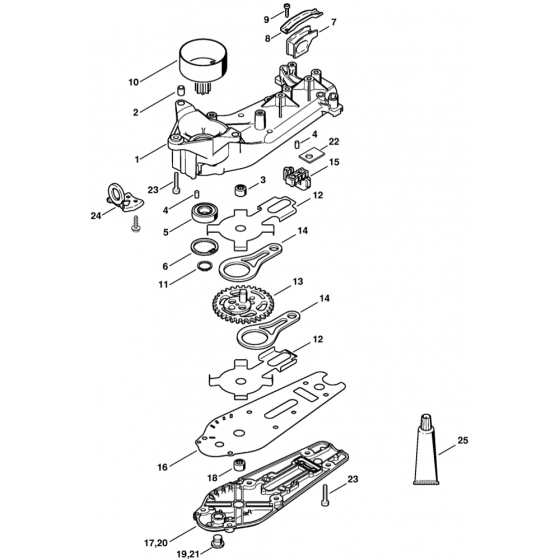 Stihl HS81R HS86R Hedge Trimmer Gear Head Assembly