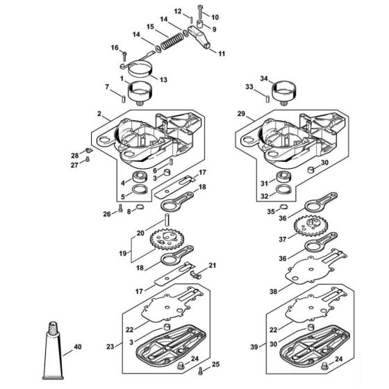 Gear Housing for Stihl HS 85