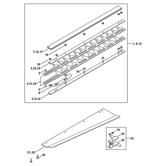 Cutter Bar for Stihl HS 85