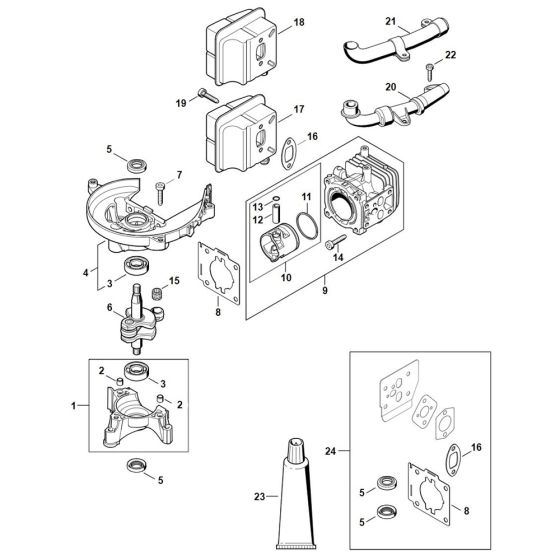 Crankcase & Cylinder for Stihl
