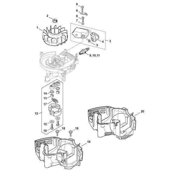 Ignition & Clutch for Stihl HS 87