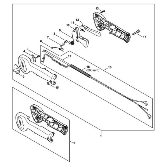 Control Handle for Stihl HS 87
