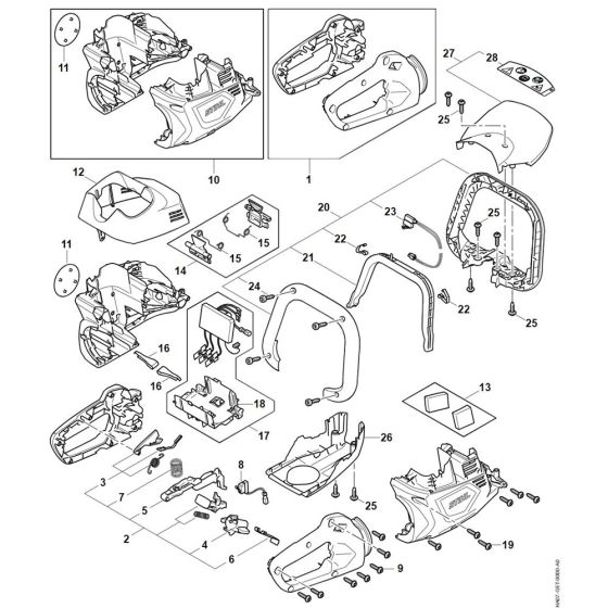 Stihl HSA 100 Components
