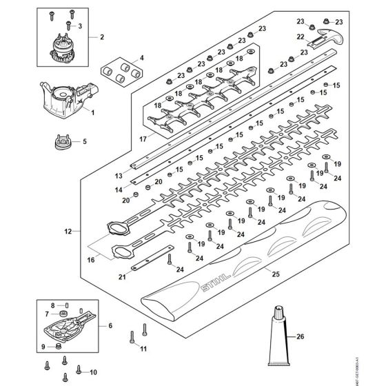 Stihl HSA 100 Trimmer Parts