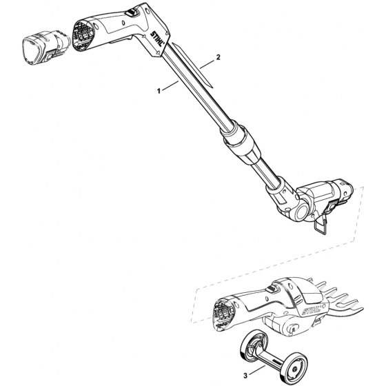 Stihl HSA25 Hedge Trimmer Extras Assembly