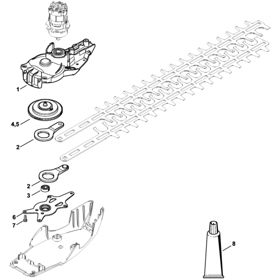 Stihl HSA66 Hedge Trimmer Gear Head Assembly