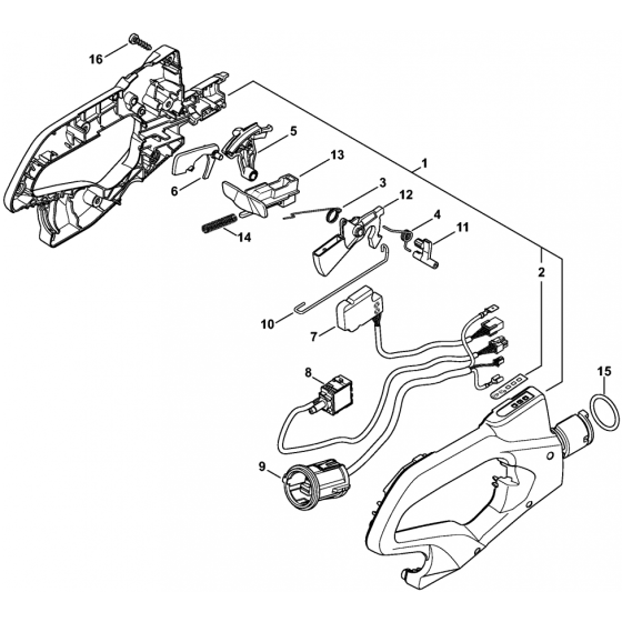 Stihl HSA94 Hedgecutter Handle Assembly