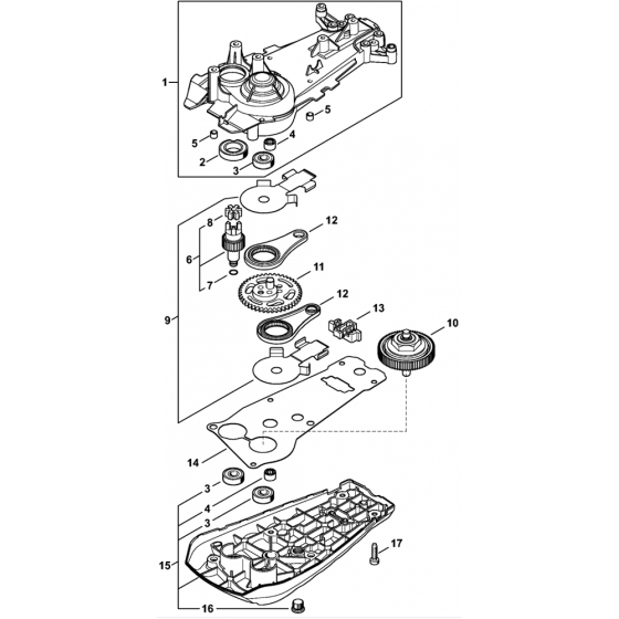 Stihl HSA94T Assembly Gear Head Assembly