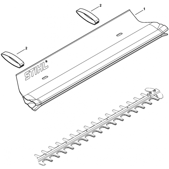 Stihl HSE41 HSE51 Catcher Blade Assembly