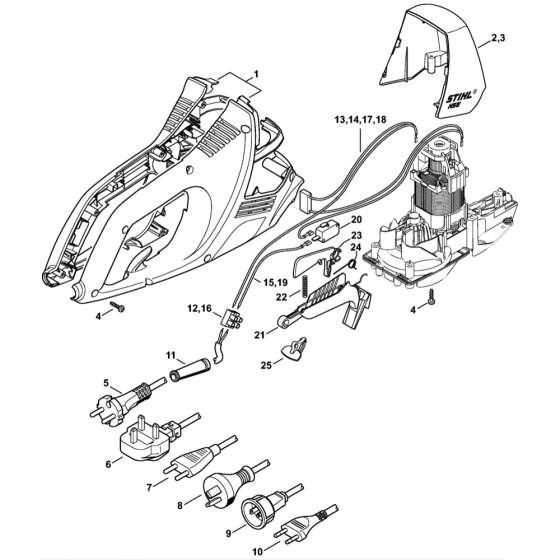 Stihl HSE42 HSE52 Motor Housing Assembly