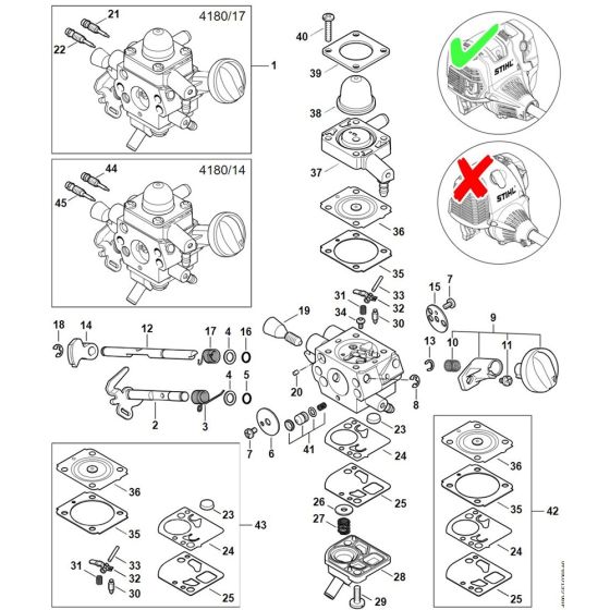 Carburetor for Stihl HT 135