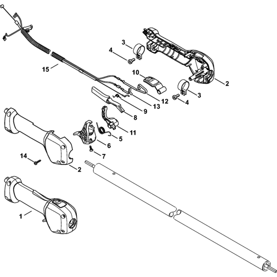 Handle Assembly for Stihl HT132 HT133 Pole Pruners