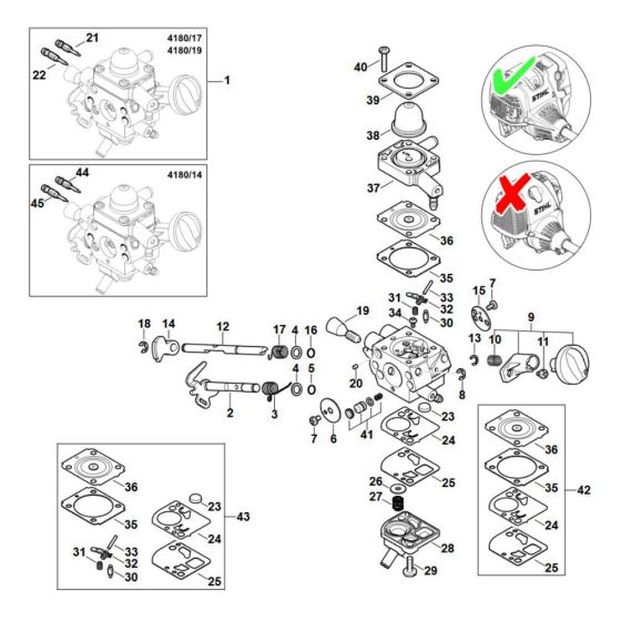 Carburetor Assembly for Stihl HT 134