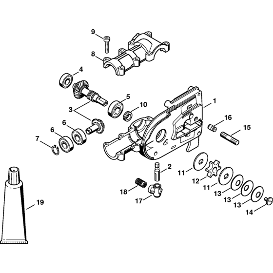 Gear head Assembly for Stihl HT73 Pole Pruners