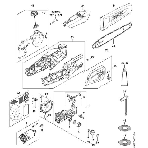 Powerhead Assembly for Stihl HTA 50