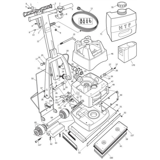 Hiretech HTF Floor Sander Assembly
