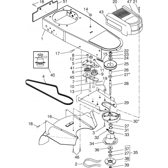 Cover Assembly for Husqvarna HU625HWT Edger