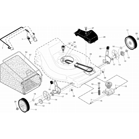 Drive Assembly for Husqvarna HU675F Consumer Lawn Mower