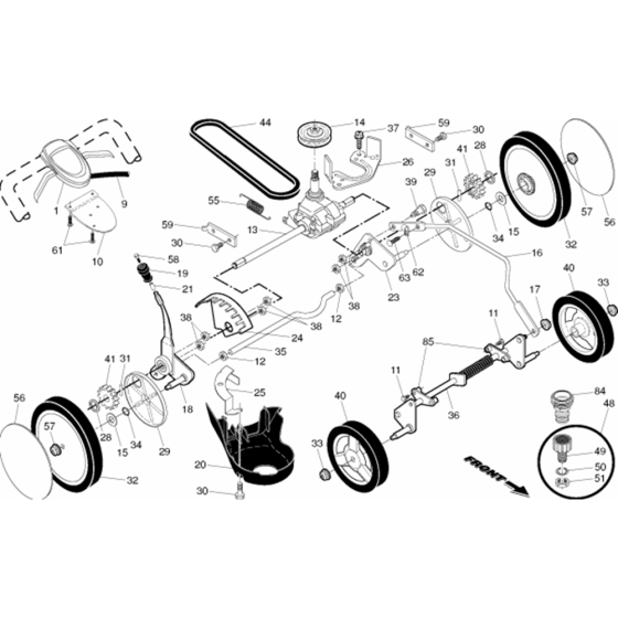 Drive Assembly for Husqvarna HU775H Consumer Lawn Mower