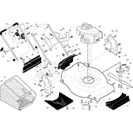 Frame Assembly for Husqvarna HU800BBC Consumer Lawn Mower