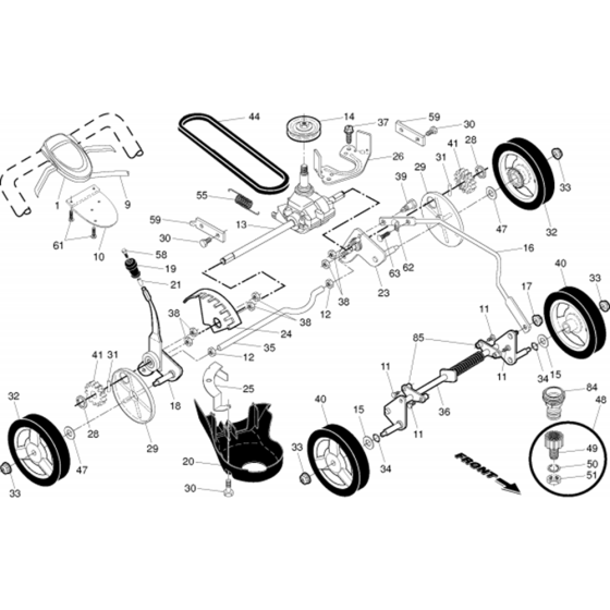 Drive Assembly for Husqvarna HU800BBC Consumer Lawn Mower