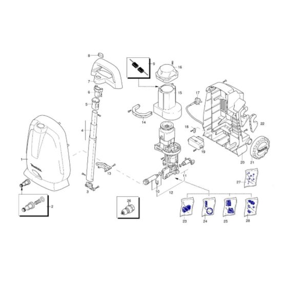 Makita HW102 Assembly