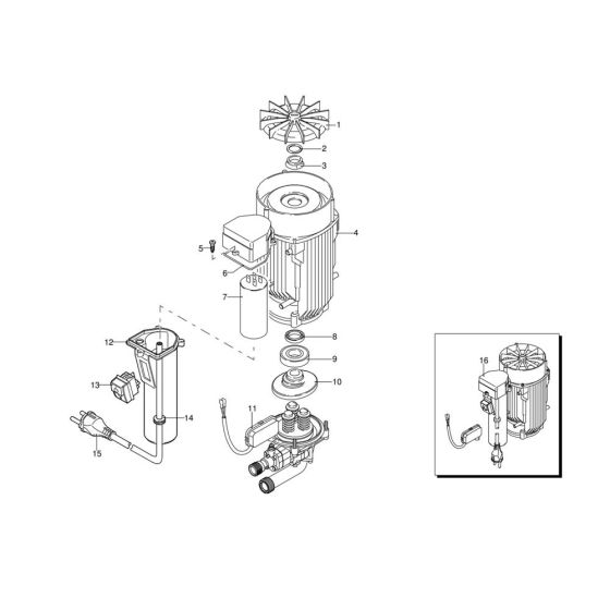 Motor Assembly for Makita HW130