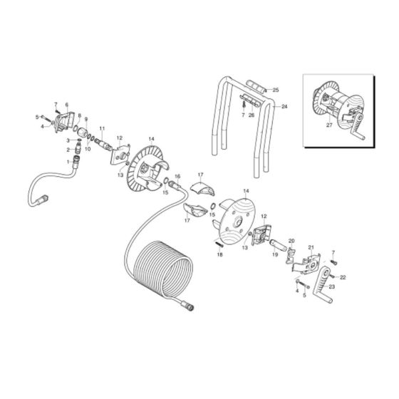 Hose & Reel for Makita HW140