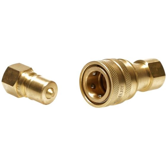 ISO B Brass Coupling ISO 7241-B 180 Bar MWP, Thread Size: 06 (3/8"), Male