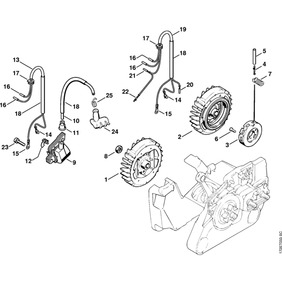 Ignition system Assembly for Stihl MS260 MS260C Chainsaws