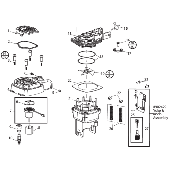 Fan Motor Assembly for Paslode IM65 F16 Lithium Nail Gun (13323)