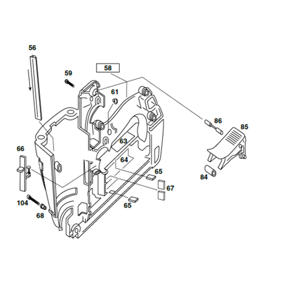 Front Channel Extrusion Assembly for Paslode IM65A F16 NiCD NiMH Nail Guns (13311)