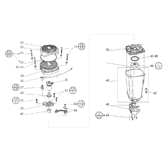 Motor Assembly for Paslode IM90i NiMH Nail Guns (10333)