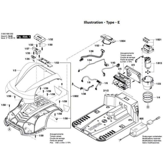 Bosch Indego 350 Mower Assembly