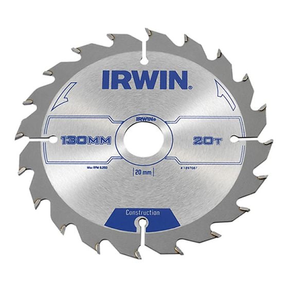 Circular Saw Blade 130 x 20mm x 20T ATB by IRWIN - 1897087